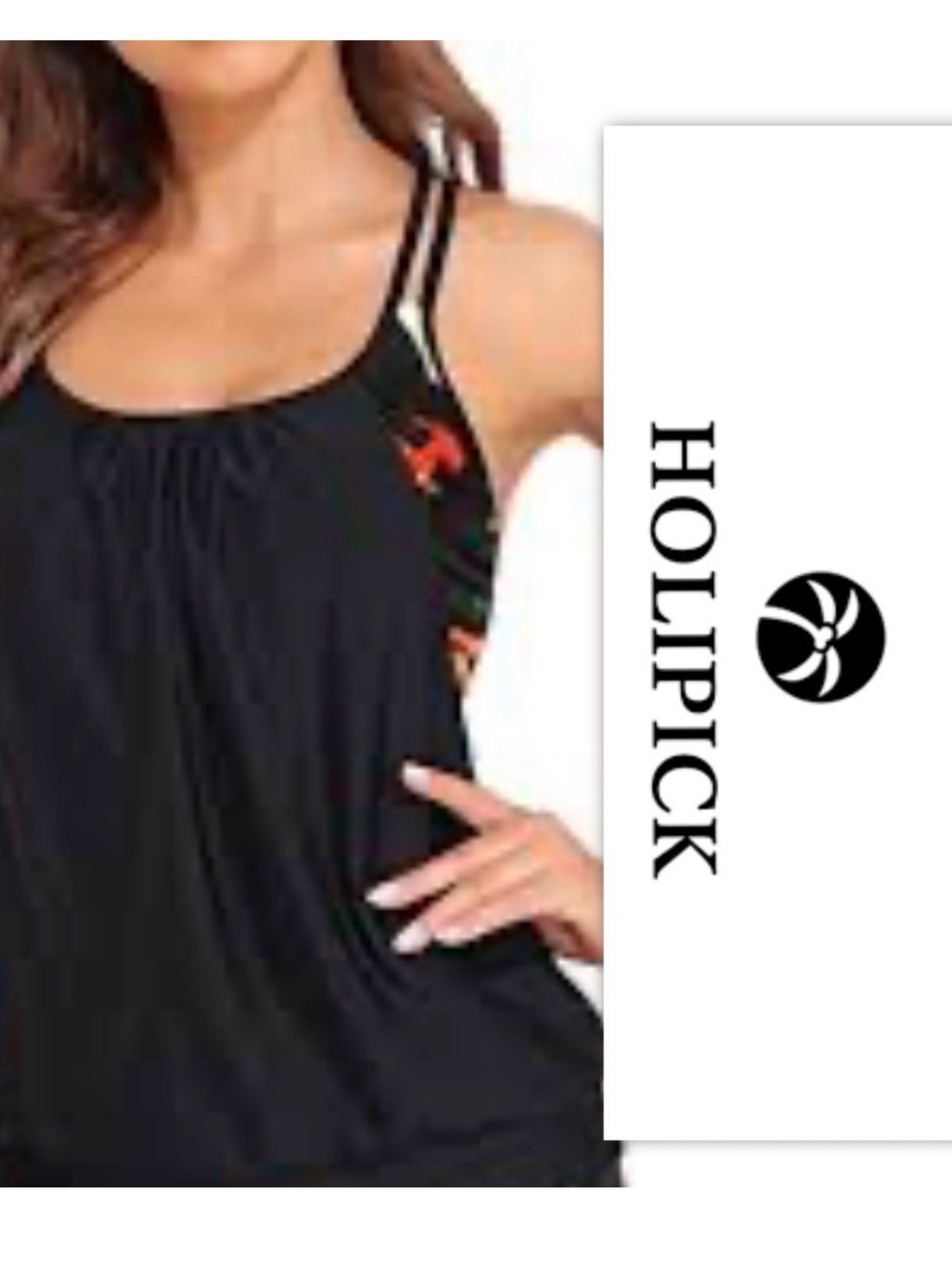 Holipick Tummy Control Blouson Swimwear Tankini